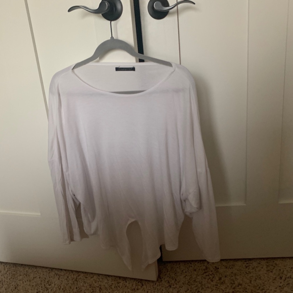 Sheer White Long Sleeve Shit